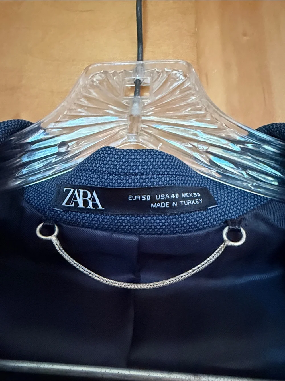 Zara Men's Navy Blue Two-Piece Suit